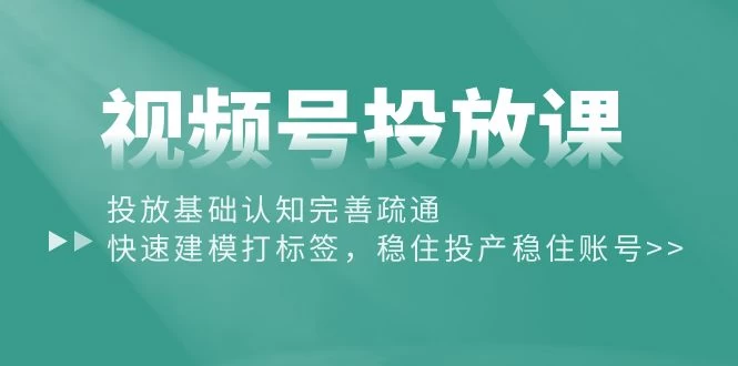 大放送，视频号营销攻略：从基础认知到精准打标签，提升投放效果