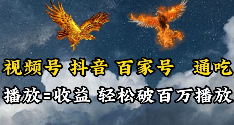 百家号,视频号,抖音流量通吃,英雄人物传记介绍,每天轻松【揭秘】