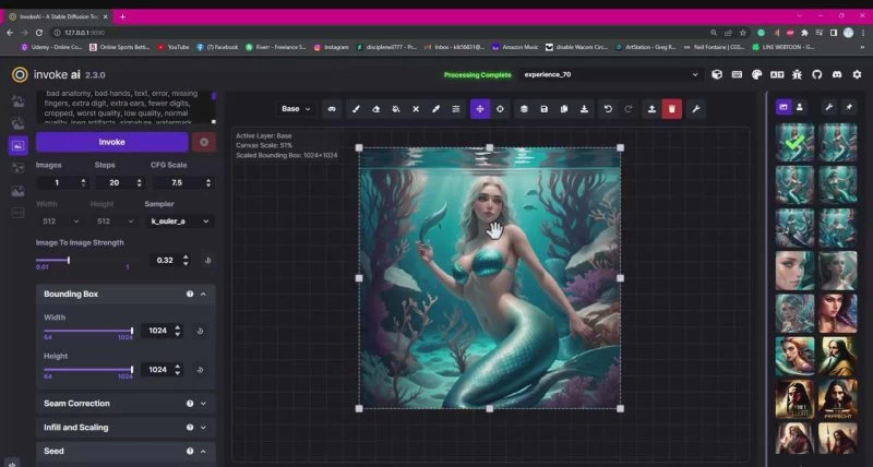 【震惊】Invoke AI 绘画教程-0基础创作可以销售的完美插图