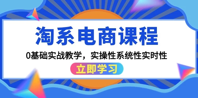 2024淘系电商课程，0基础教学，实操性系统性实时性（15节课）