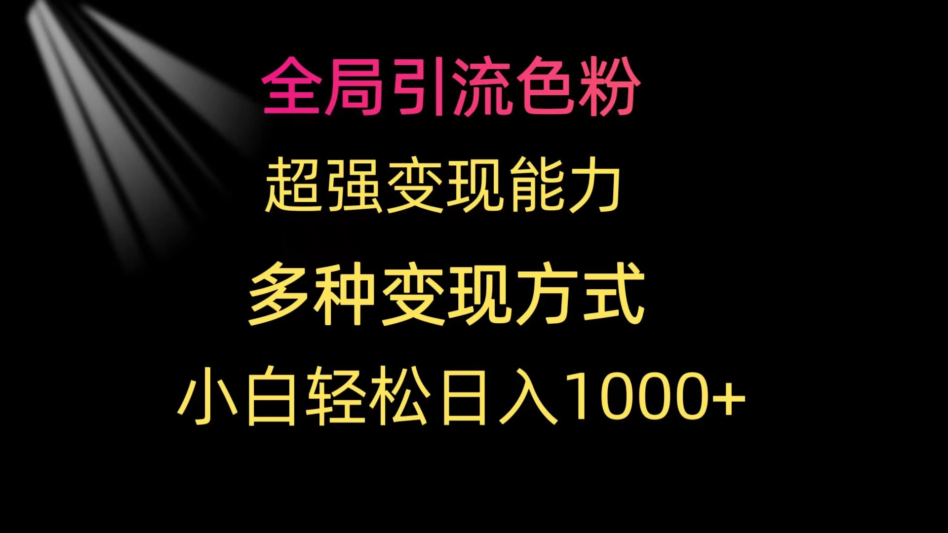全局引流色粉 超强变现能力 轻松多种变现方式