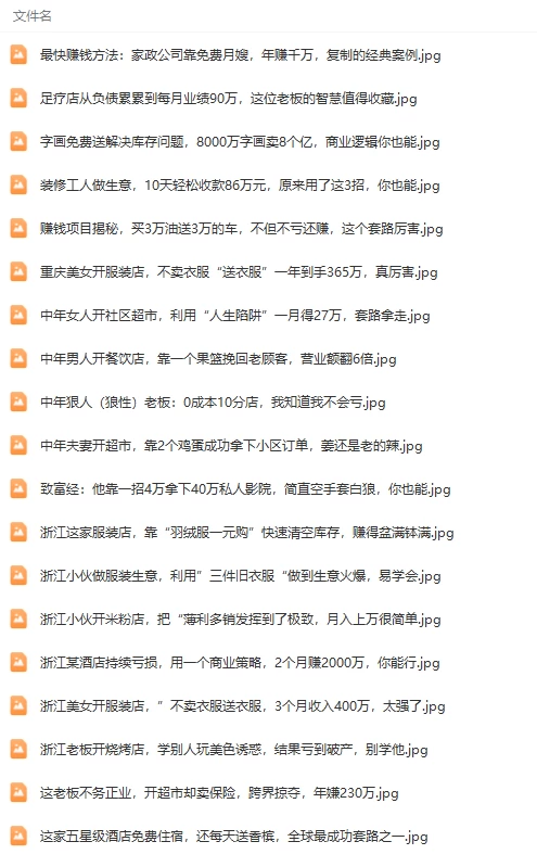 【大揭秘】真实有效391套商业模式，年入几十到几百万案例解析（电子书+视频+图文）