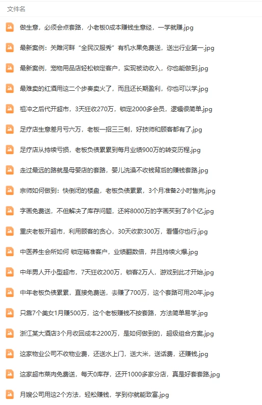 【大揭秘】真实有效391套商业模式，年入几十到几百万案例解析（电子书+视频+图文）